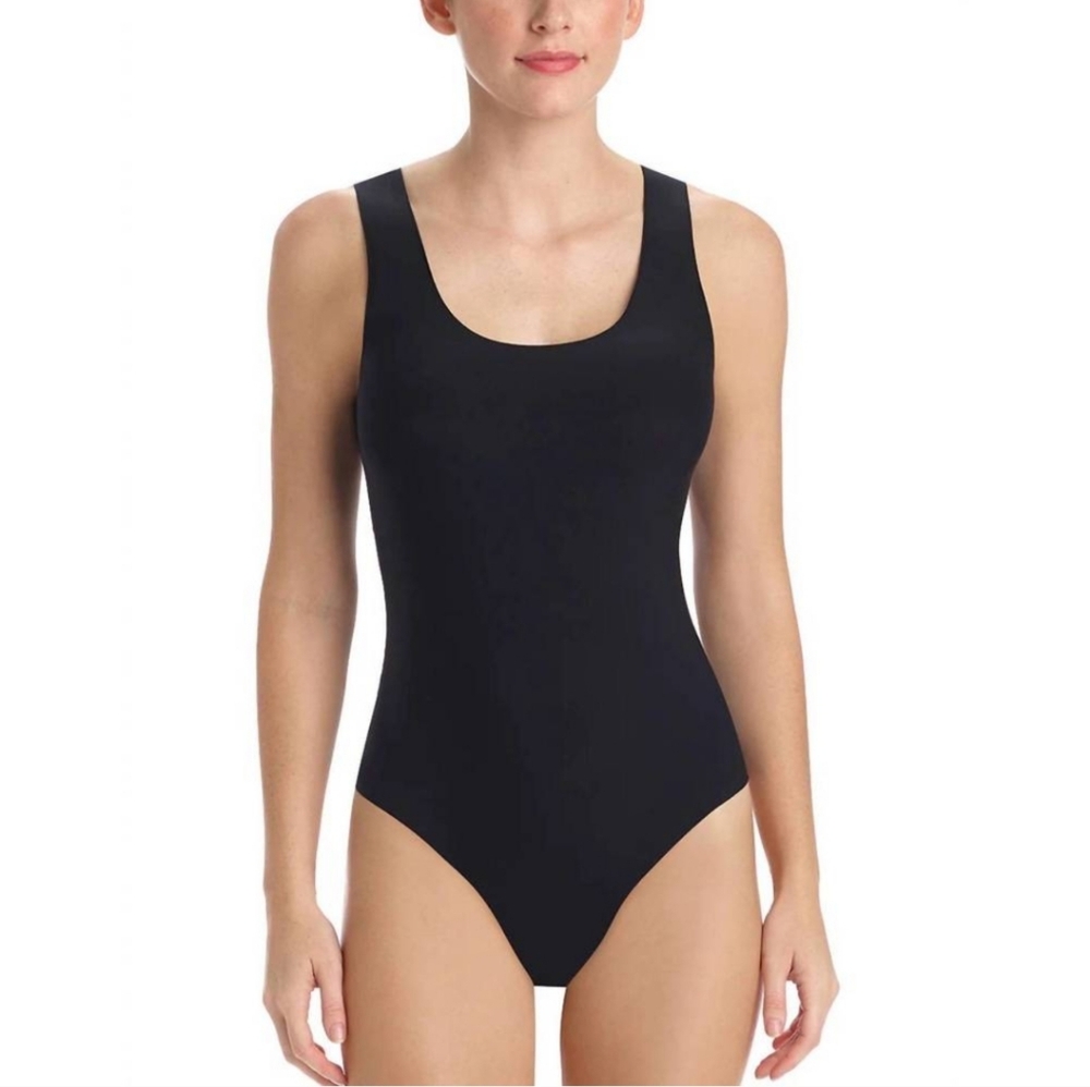 Commando Butter Black Tank Bodysuit Size M